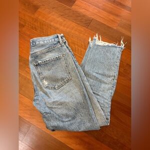 AGOLDE frayed hem Blue Jeans